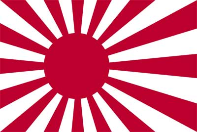 Wartime Japanese naval ensign.