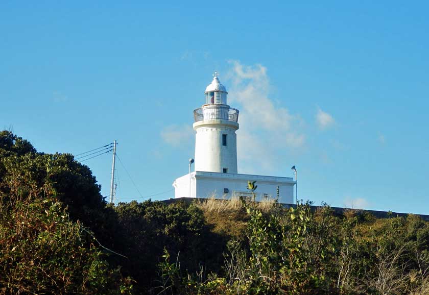 Sunozaki Lighthouse, the western edge of the Flower Line, Tateyama City, Chiba Prefecture, Japan.