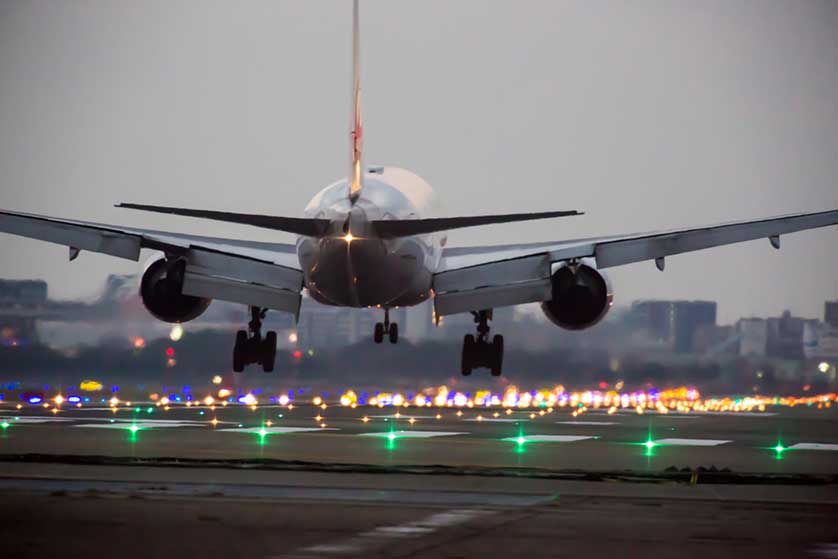 Japan flight at Fukuoka Airport.