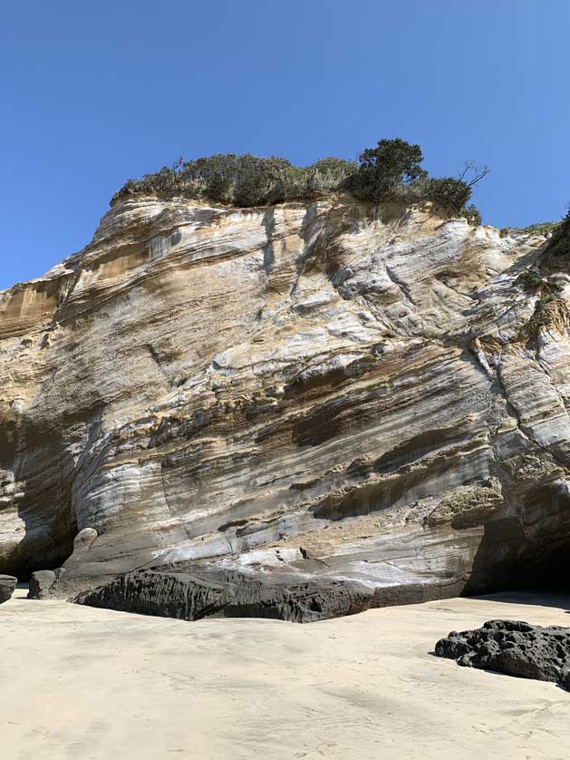 Cliffs at Hamada Beach, Tanegashima, Kagoshima Prefecture.