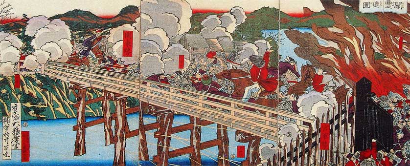 Contemporary print of the Battle of Fushimi-Toba.