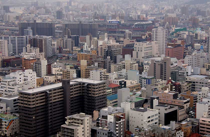 A view of Hiroshima from the top of Mount Futaba.