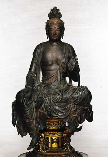 Seated Kannon Statue, Gantokuji Temple, Oharano, Kyoto, Japan.