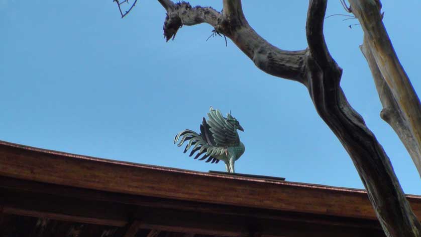 Mythical bird on the roof of Ginkakuji Temple, Kyoto, Japan.