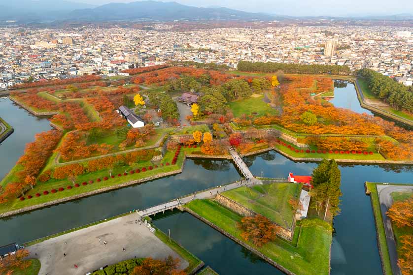 View of Goryokaku, Hakodate, Hokkaido, Japan.