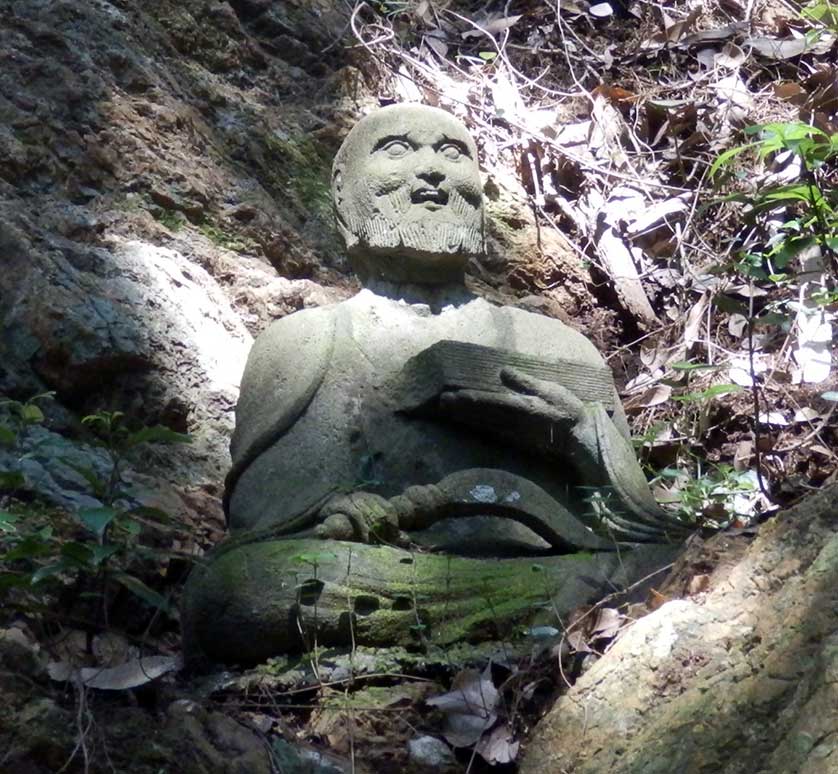 One of the 16 Rakan on Mount Tenran, Hanno, Saitama Prefecture.