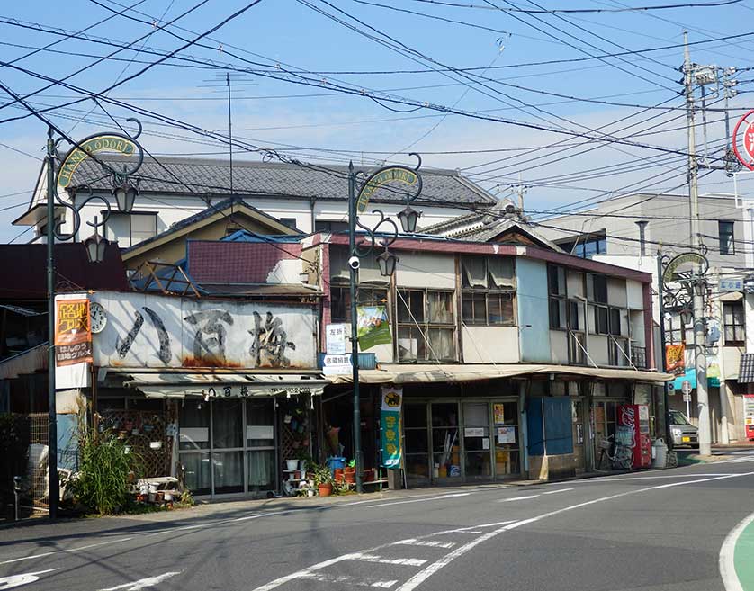 Vintage buildings on Odori Street, Hanno, Saitama Prefecture.
