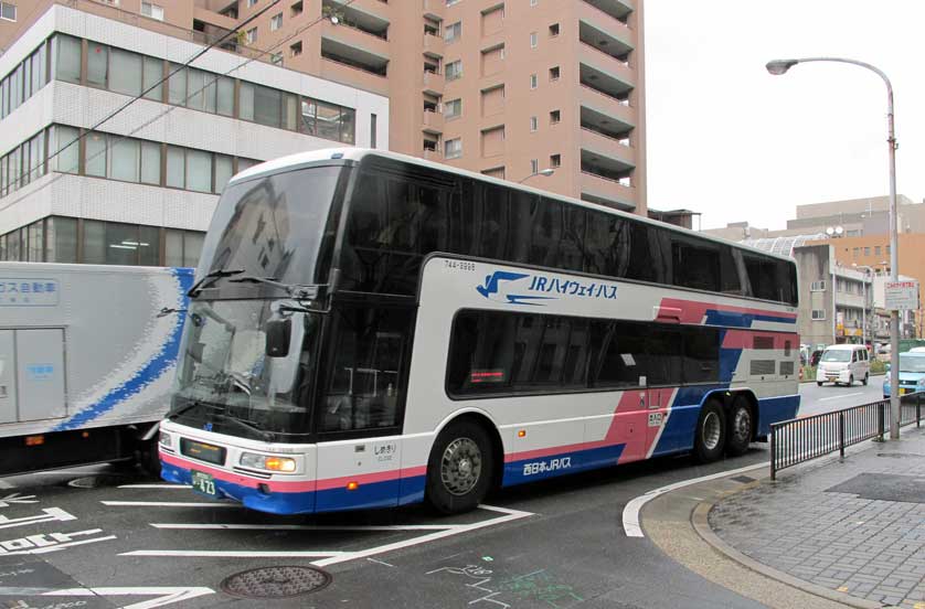 JR Highway bus in Kyoto, Japan.