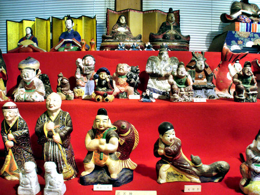 Display of plaster dolls, Tottori, Japan.