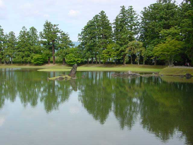 Temple grounds in Hiraizumi, Iwate Prefecture.