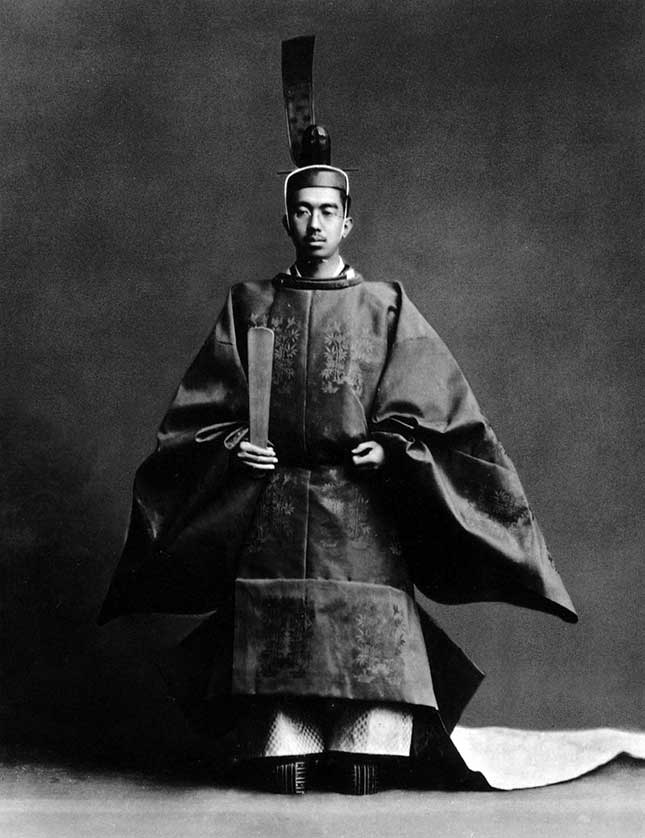 Emperor Hirohito after his enthronement ceremony in 1928.