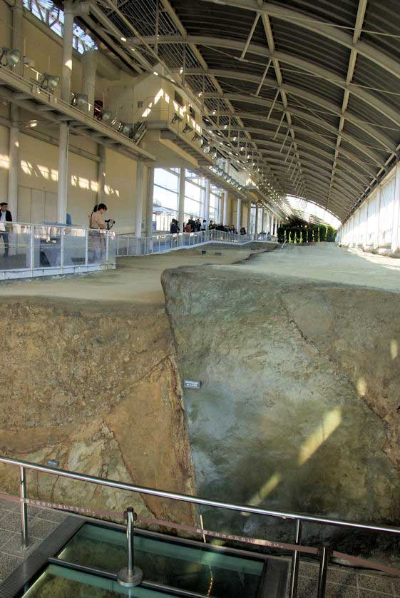 Excavated cross-section of the Nojima Fault Line on Awajishima.
