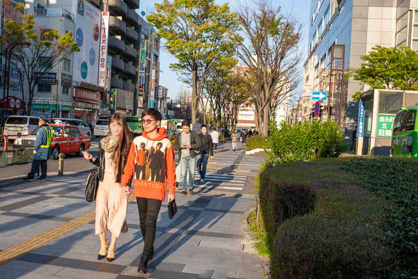 Hokusai-dori Avenue, the main street northside of Kinshicho Station.