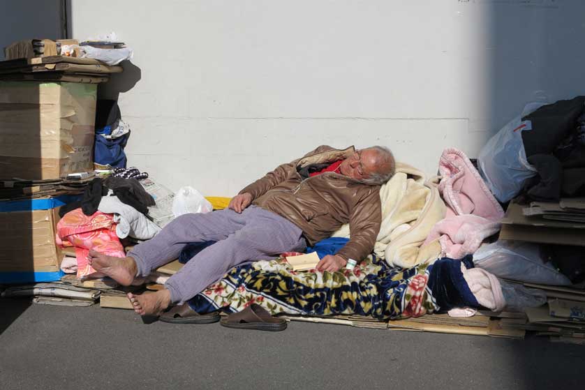 Homeless in Japan.