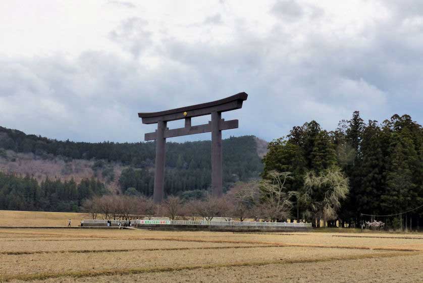 The biggest Torii in the world marks the original site of Hongu Taisha.