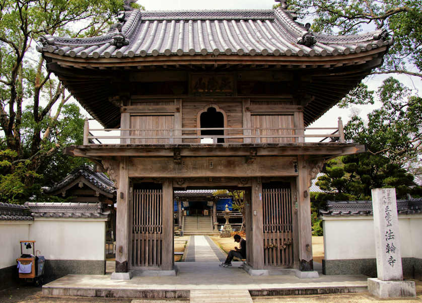 Entrance to Horinji Temple, Tokushima, Shikoku.