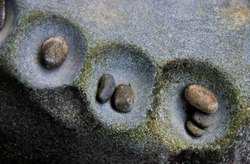 Musical Stones in the grounds of Hotsumisakiji Temple, Kochi.