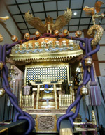 The Ichi-no-Miya festival float in Tomioka Hachimangu Shrine, Fukagawa, Tokyo.