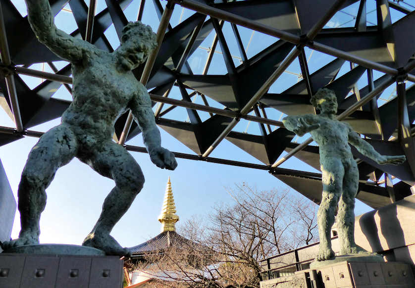 The unique Nio guardians at Isshinji Temple, Osaka, Japan