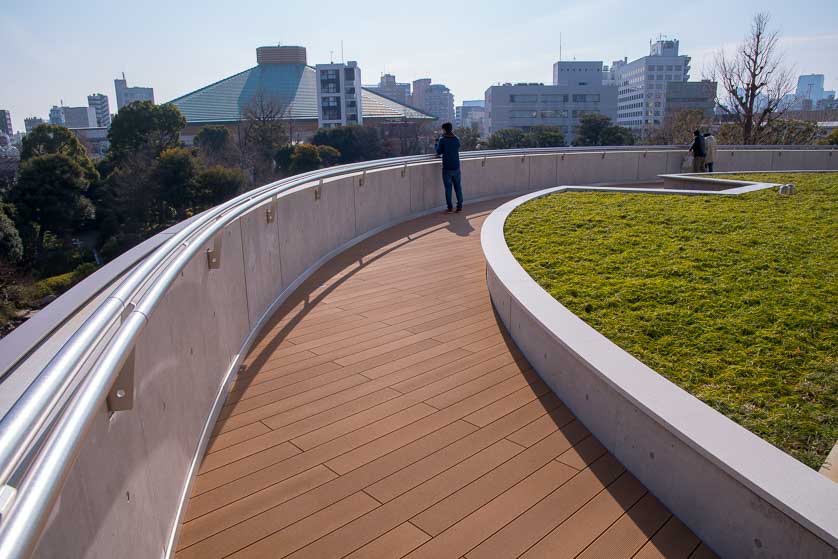 Rooftop garden, Japanese Sword Museum, Yokoami-cho, Sumida, Tokyo.
