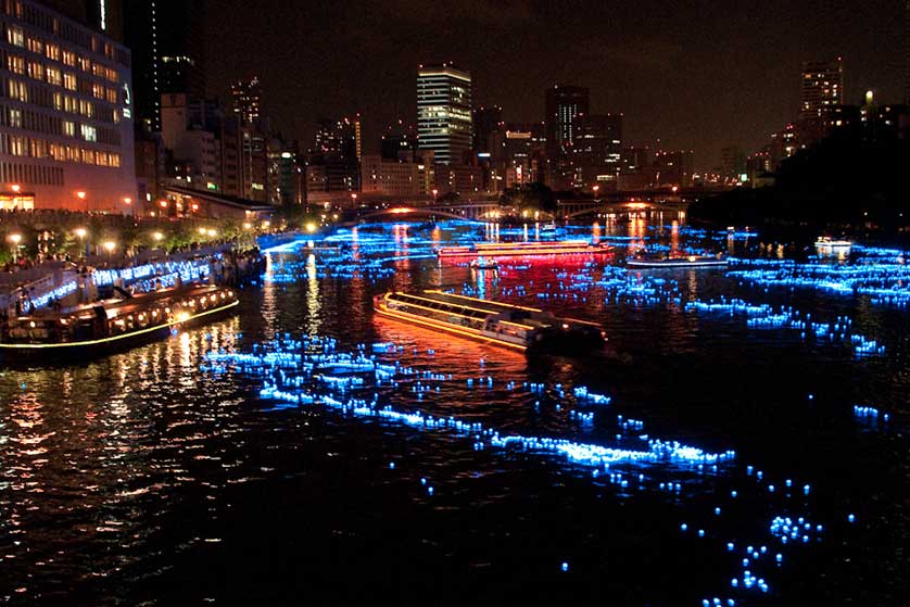 Ogawa River at Tanabata Festival, Osaka, Japan.