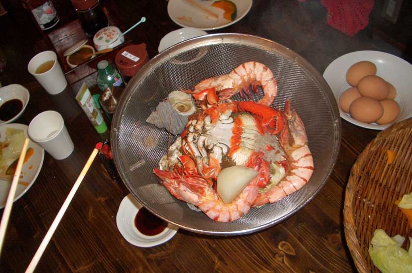 Onsen cuisine, Kannawa, Beppu, Oita.