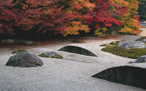 Dry Stone Garden, Jissoin Temple, Iwakura, Kyoto.
