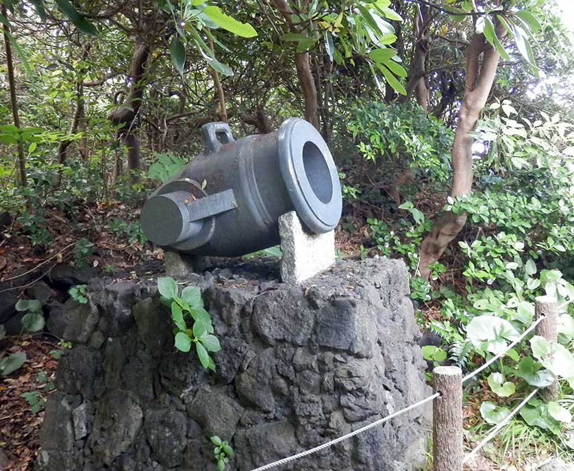 Replica of a late Edo era cannon, Jogasaki Coast.