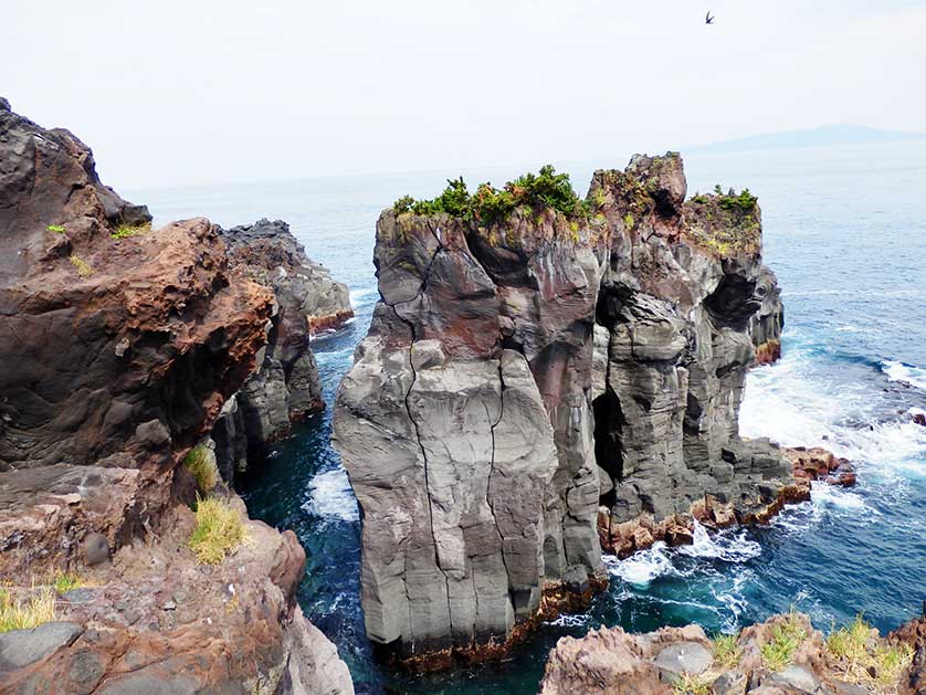 Rock formations on the Jogasaki Coast.