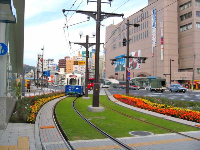 Kagoshima Station area, Kagoshima, Kyushu, Japan.