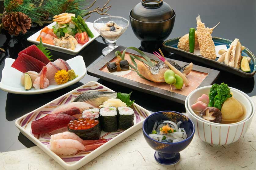 Japanese full course kaiseki dinner.