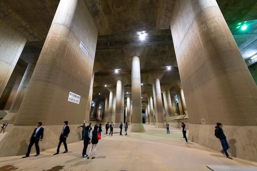 Kasukabe Underground Flood Protection Tank, Saitama Prefecture.