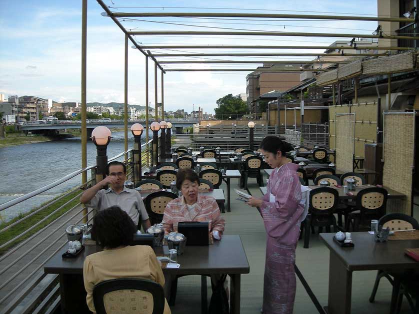 Kawadoko Outdoor Dining in Kyoto.