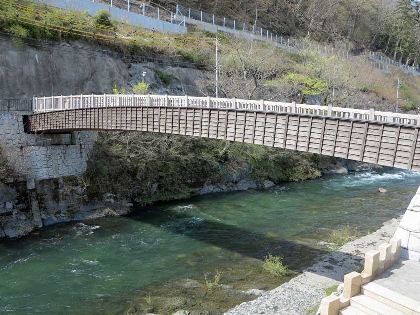 Wooden bridge, Kiso-Fukushima, Nagano, Japan.