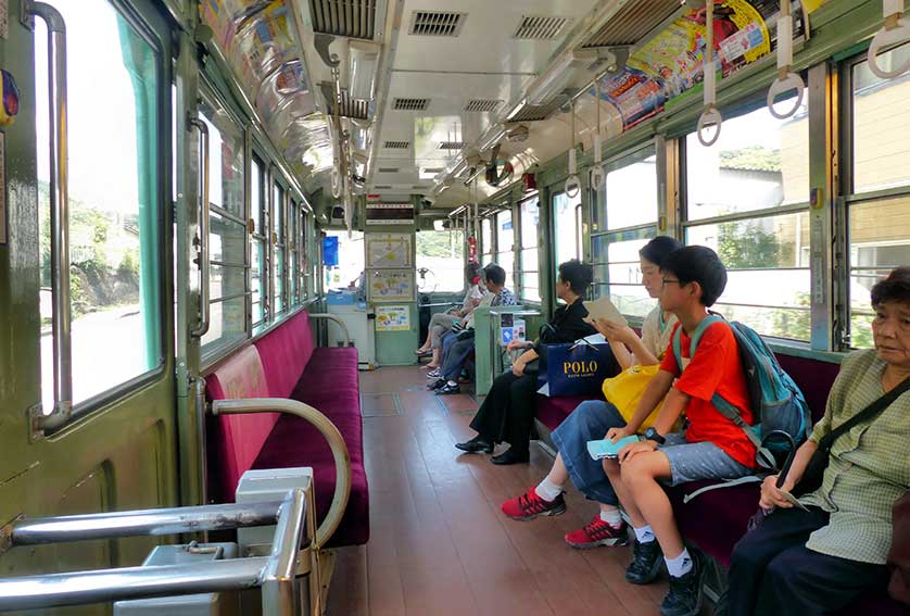 Kochi tram interior.