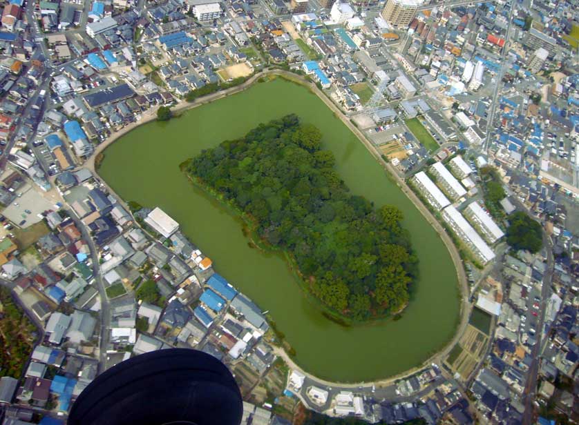 Kofun seen from the air.