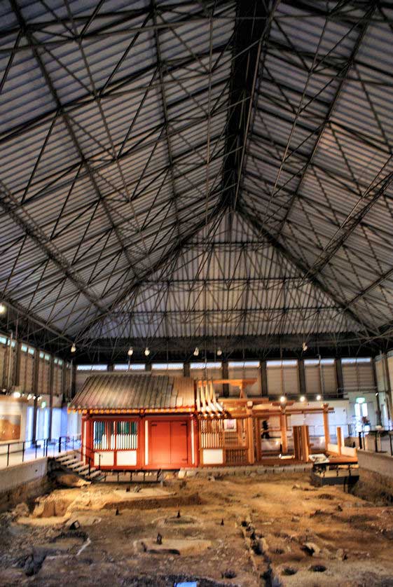 Interior of the Korokan Ruins Museum.