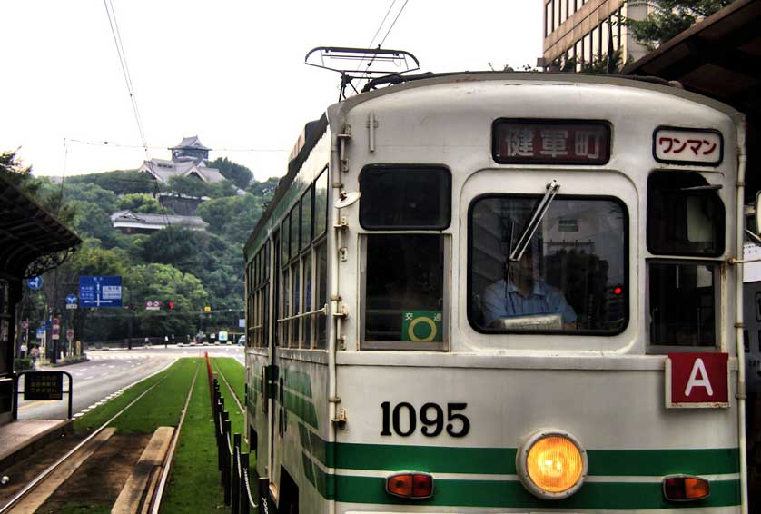 Streetcar in Kumamoto, Kyushu, Japan.