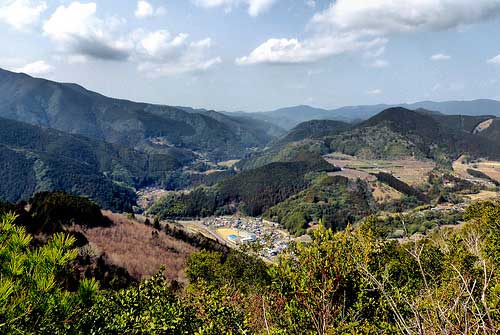 The view from Takahara on the Kumano Kodo.