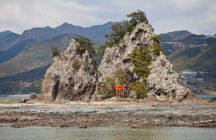 Picturesque crag on the Kumano Kodo trail