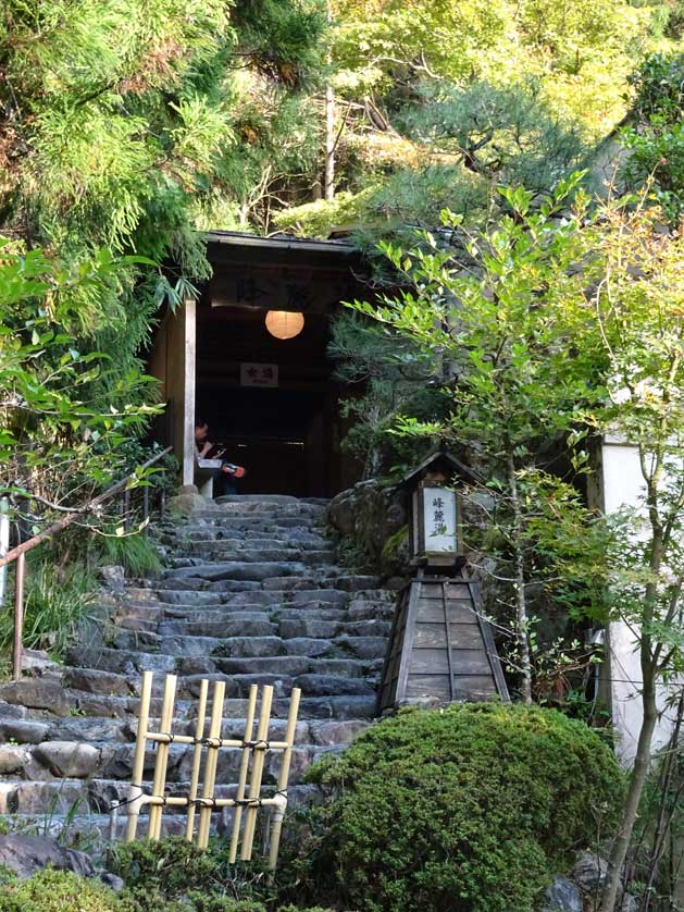 The outdoor bath at Kurama Onsen.