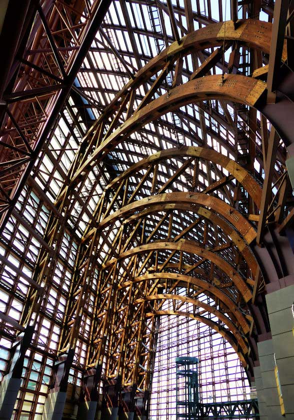 The interior of the atrium at Kurayoshi Square Park.