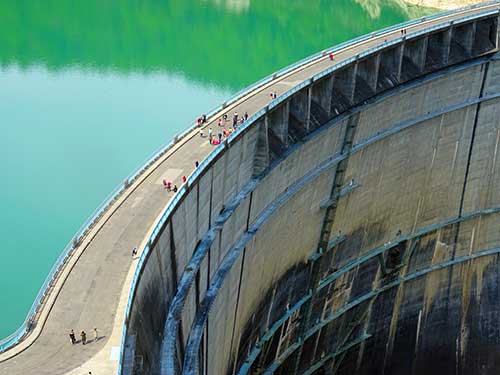 The Walkway on Kurobe Dam.