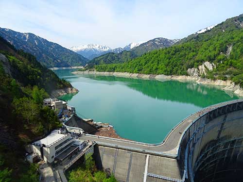 Kurobe Dam and Lake.