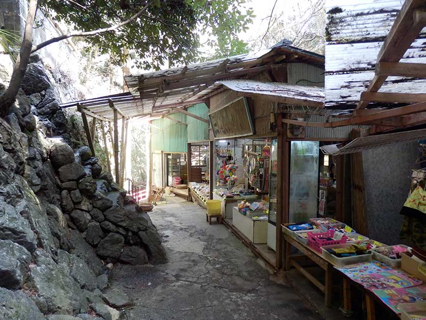 Narrow pathway with the rest house / shop on the right.