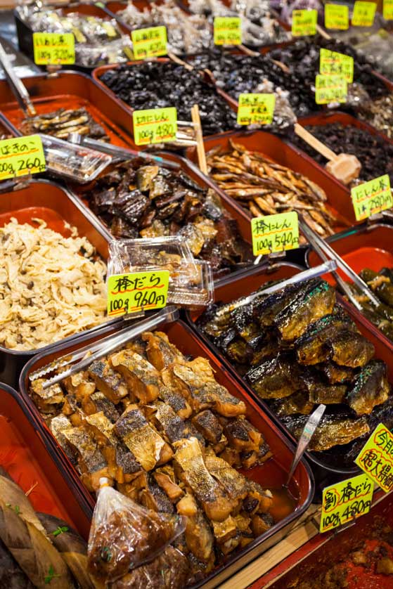 Nishiki Market food store, Kyoto.