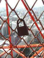 Lover's lock, Tokyo Tower.