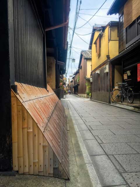 Kyoto machiya in downtown Kyoto.