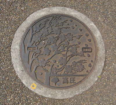 Manhole cover in Ueno Koen, Tokyo.