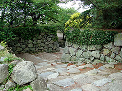 Matsusaka Castle walls, Mie, Japan.